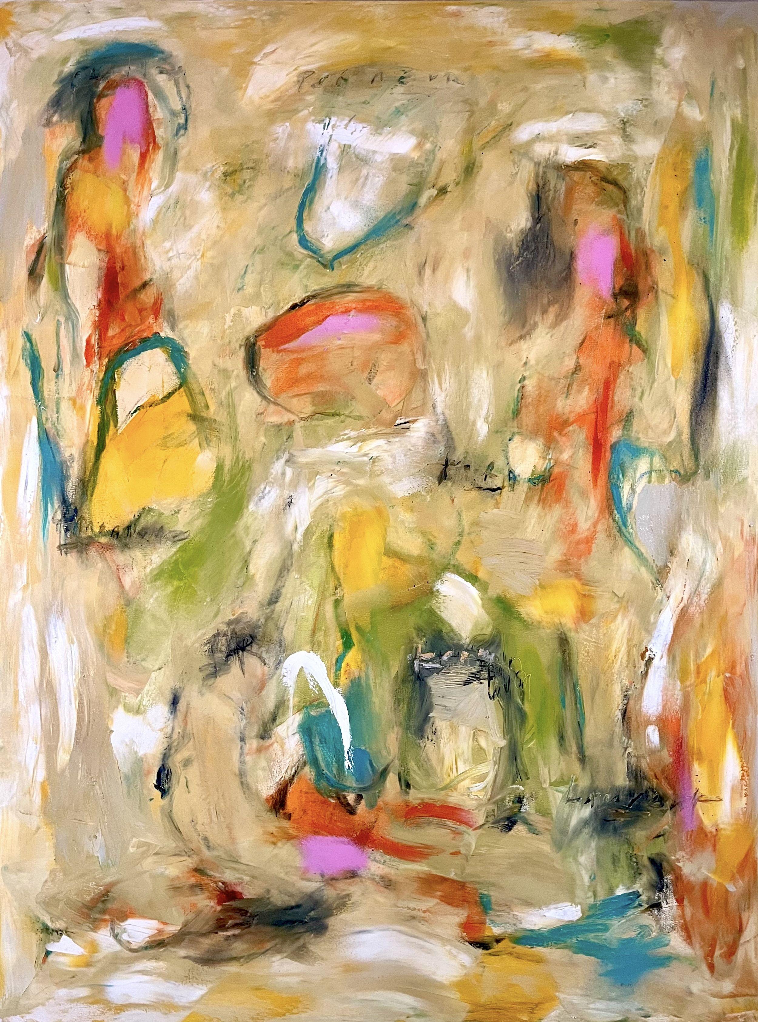 Hidden Dancers, Painting, Oil on Canvas - Art by Laurent Proneur