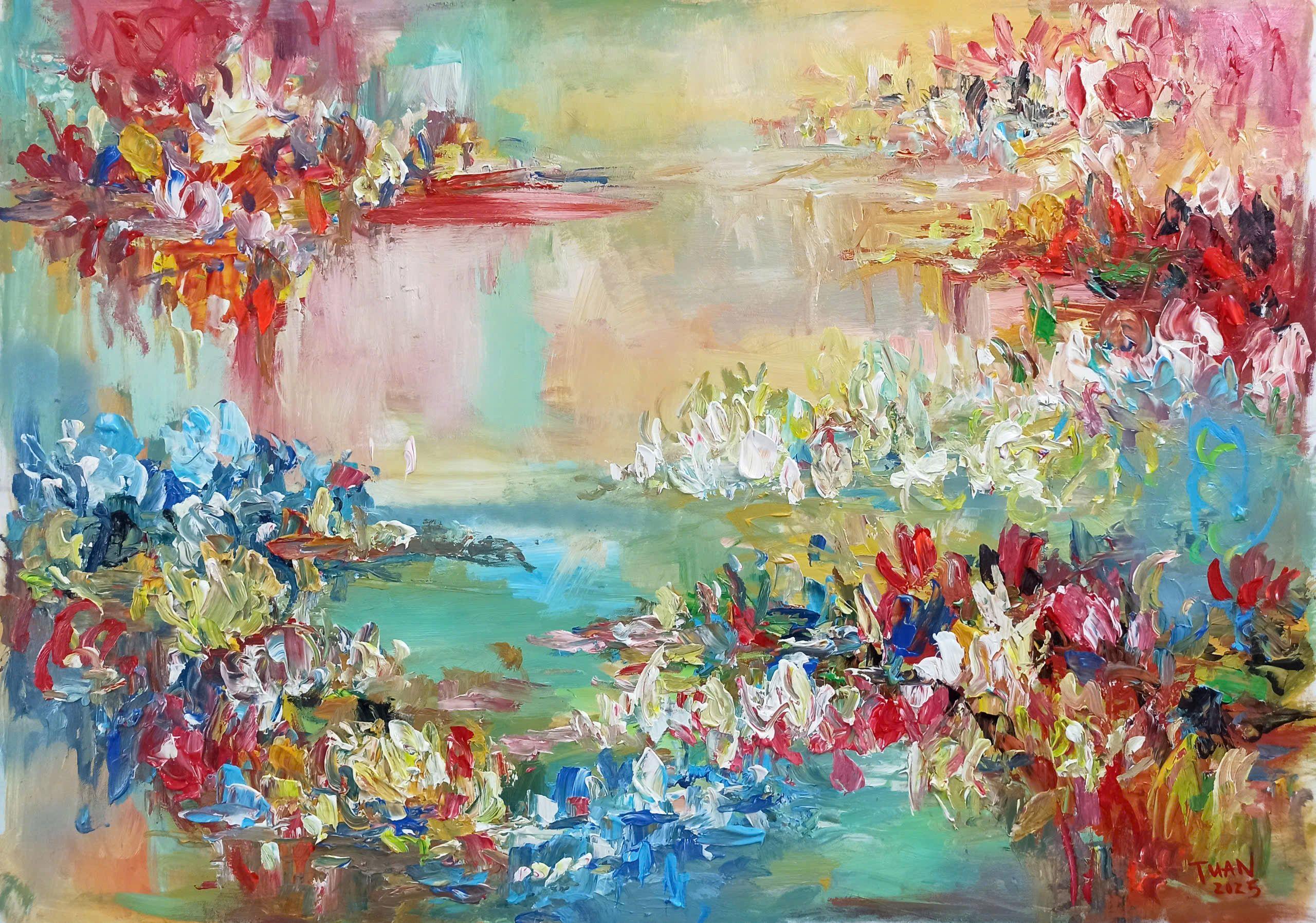 Summer light, Painting, Acrylic on Canvas
