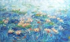 Blue Symphony, Painting, Acrylic on Canvas