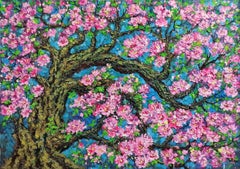 «Amor de primavera», pintura, acrílico sobre lienzo