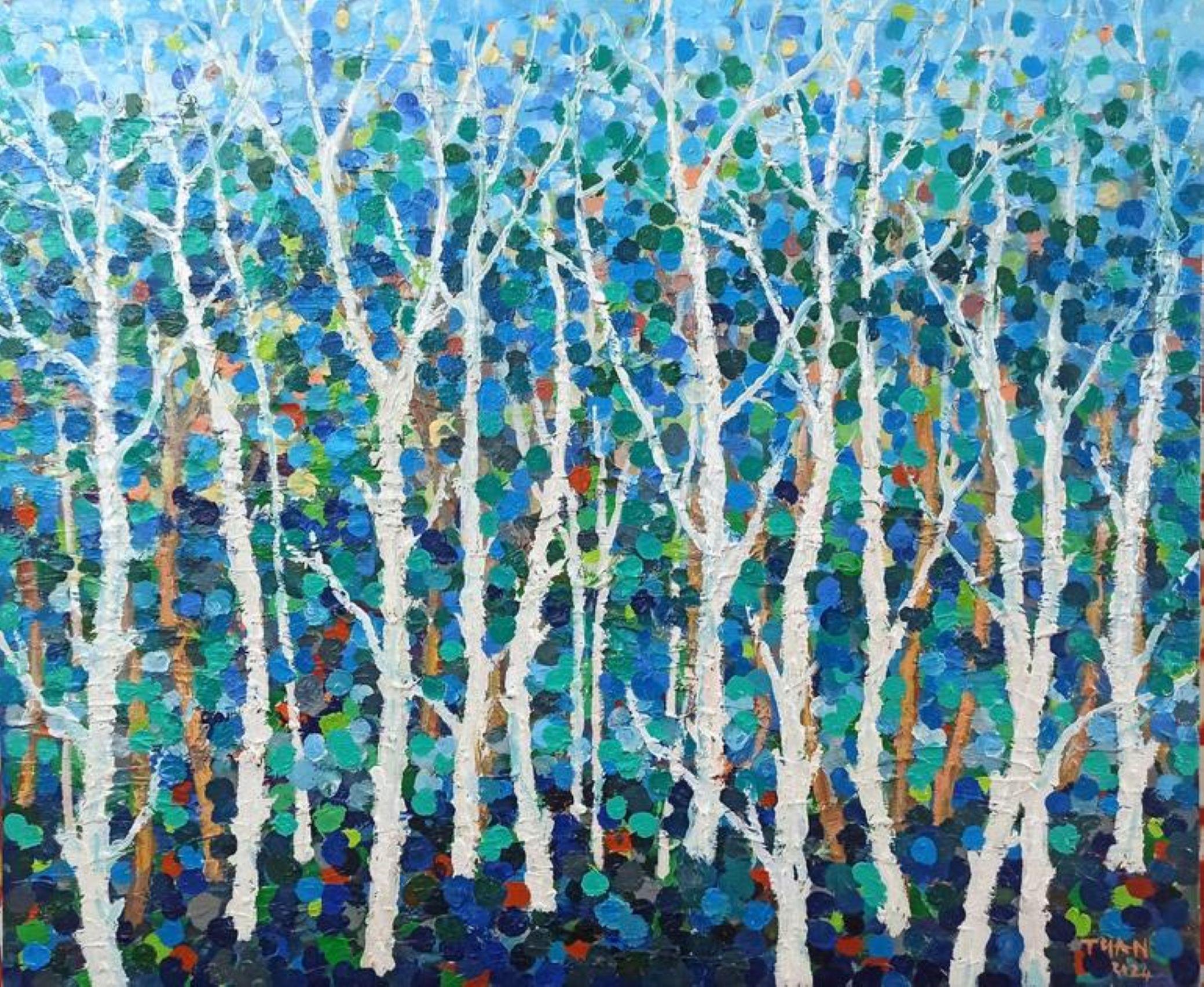 SPRING FOREST, Painting, Acrylic on Canvas - Art by LE ANH TUAN