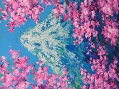Il Monte Fuji in primavera, Dipinto, Acrilico su tela
