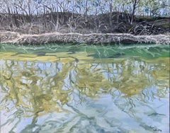 Spring River Reflections, Painting, Oil on Canvas