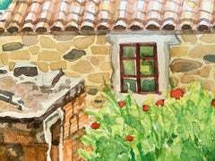 Springtime Poppies in Portugal, Painting, Gouache on Watercolor Paper