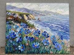 "Blue Ocean Reverie", dipinto, olio su tela