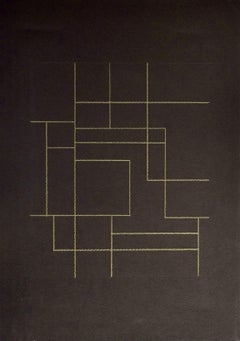 Schwarze Linien, Zeichnung, Bleistift/Buntstift auf Papier