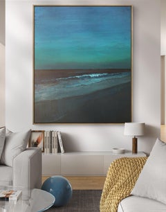 Wellen, Nacht, Gemälde, Acryl auf Leinwand