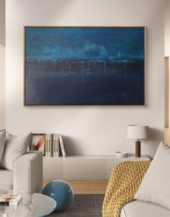 harbour, night, Painting, Acrylic on Canvas
