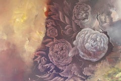 «Brasas y pétalos», pintura, óleo sobre lienzo
