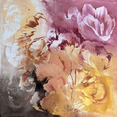 «La danza de los pétalos», pintura, óleo sobre lienzo