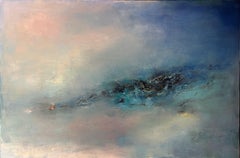 Paesaggio in blu, Dipinto, Olio su tela