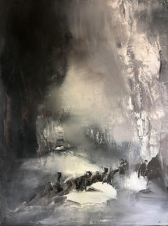 Walking through the night, Painting, Oil on Canvas