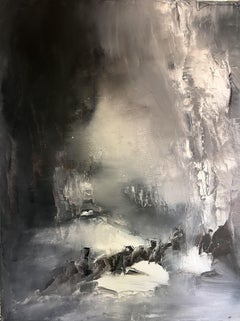 Walking through the night, Painting, Oil on Canvas