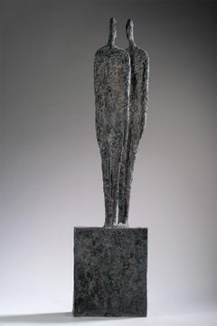 The Great Secret by Martine Demal - Contemporary bronze sculpture, human figure