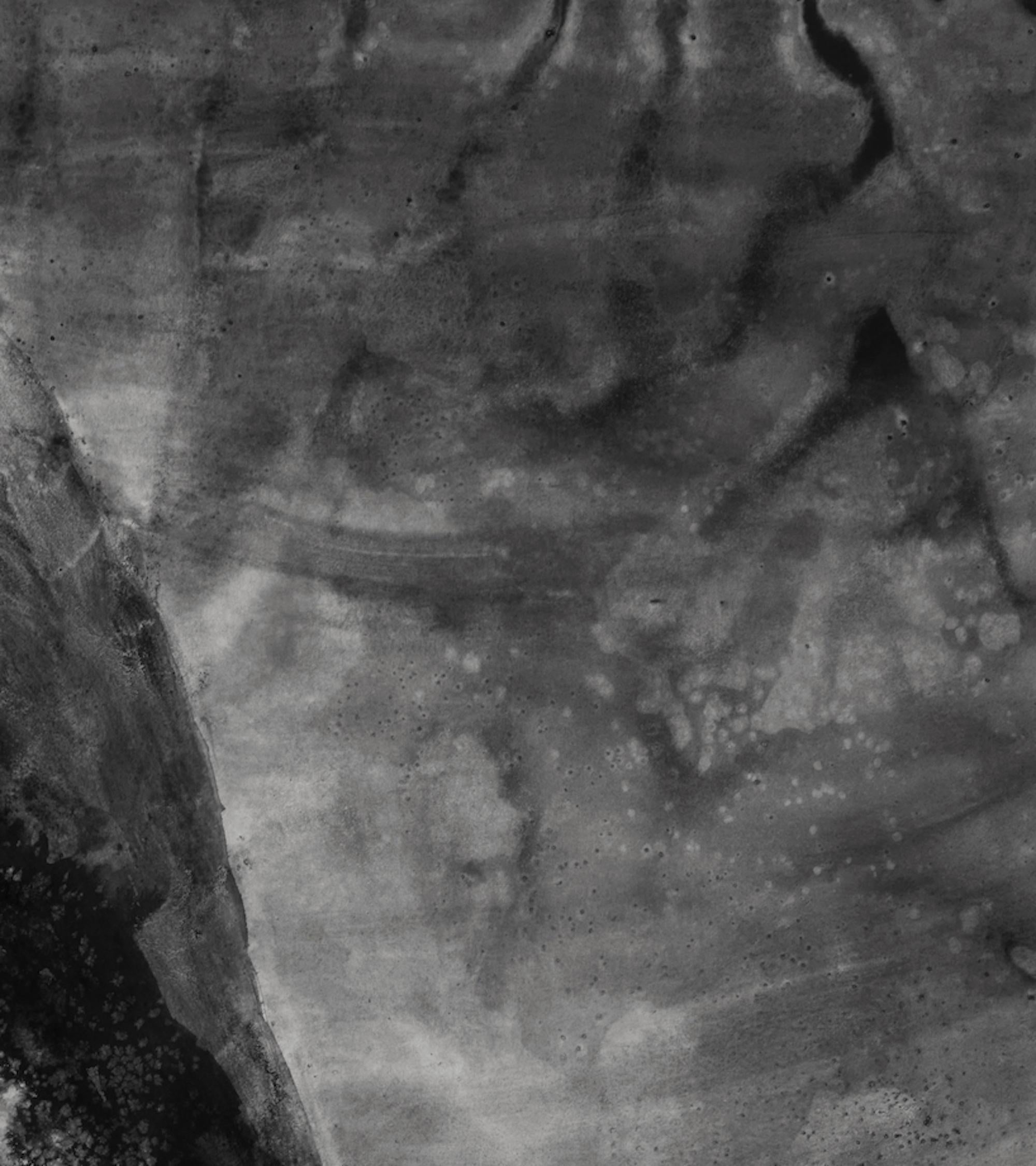 Cliffs, backwash #01 by Yann Bagot - Contemporary ink drawing, landscape, rock For Sale 2