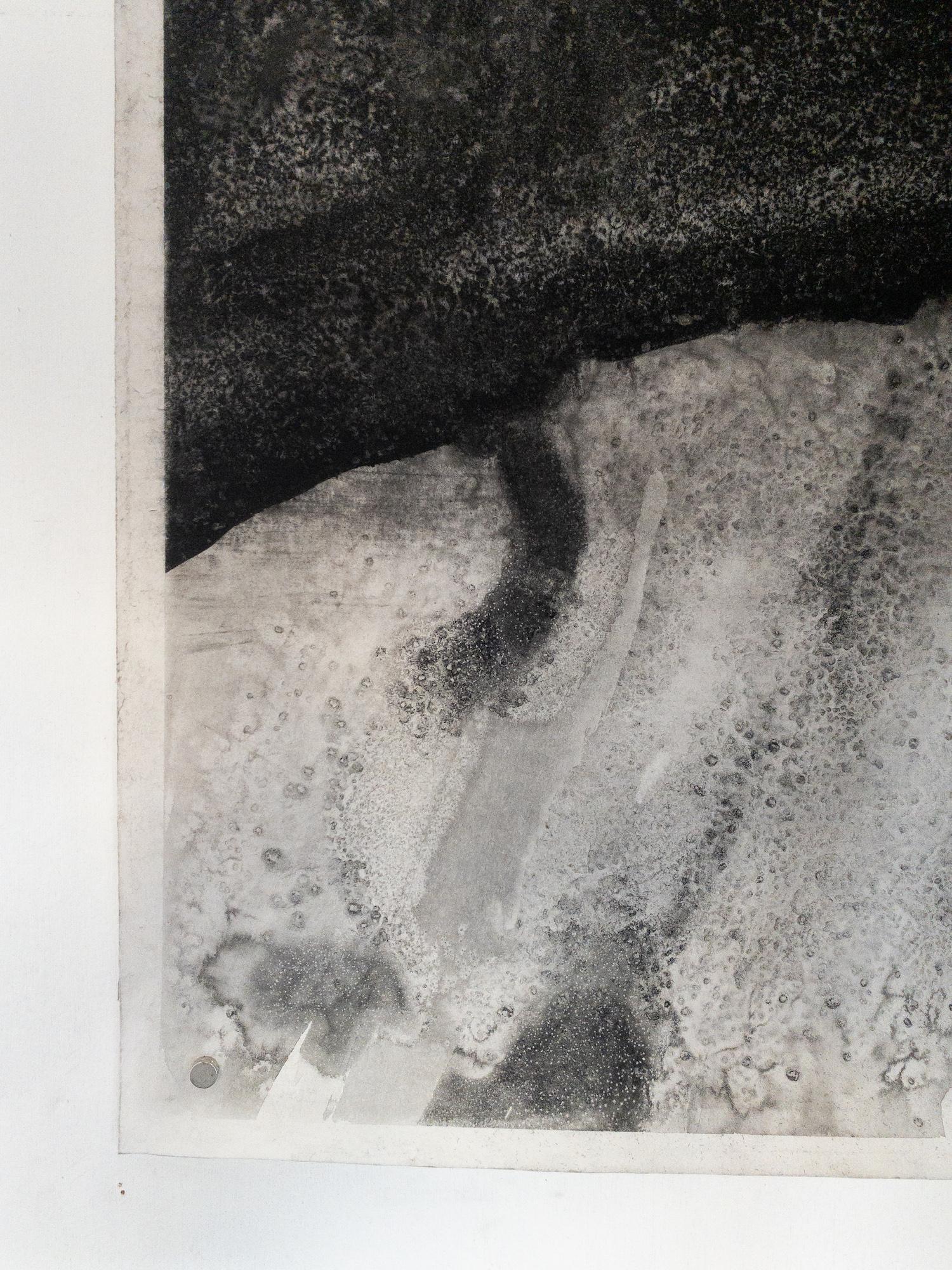 Promontories #12 by Yann Bagot - Contemporary ink drawing, landscape, powerful For Sale 8