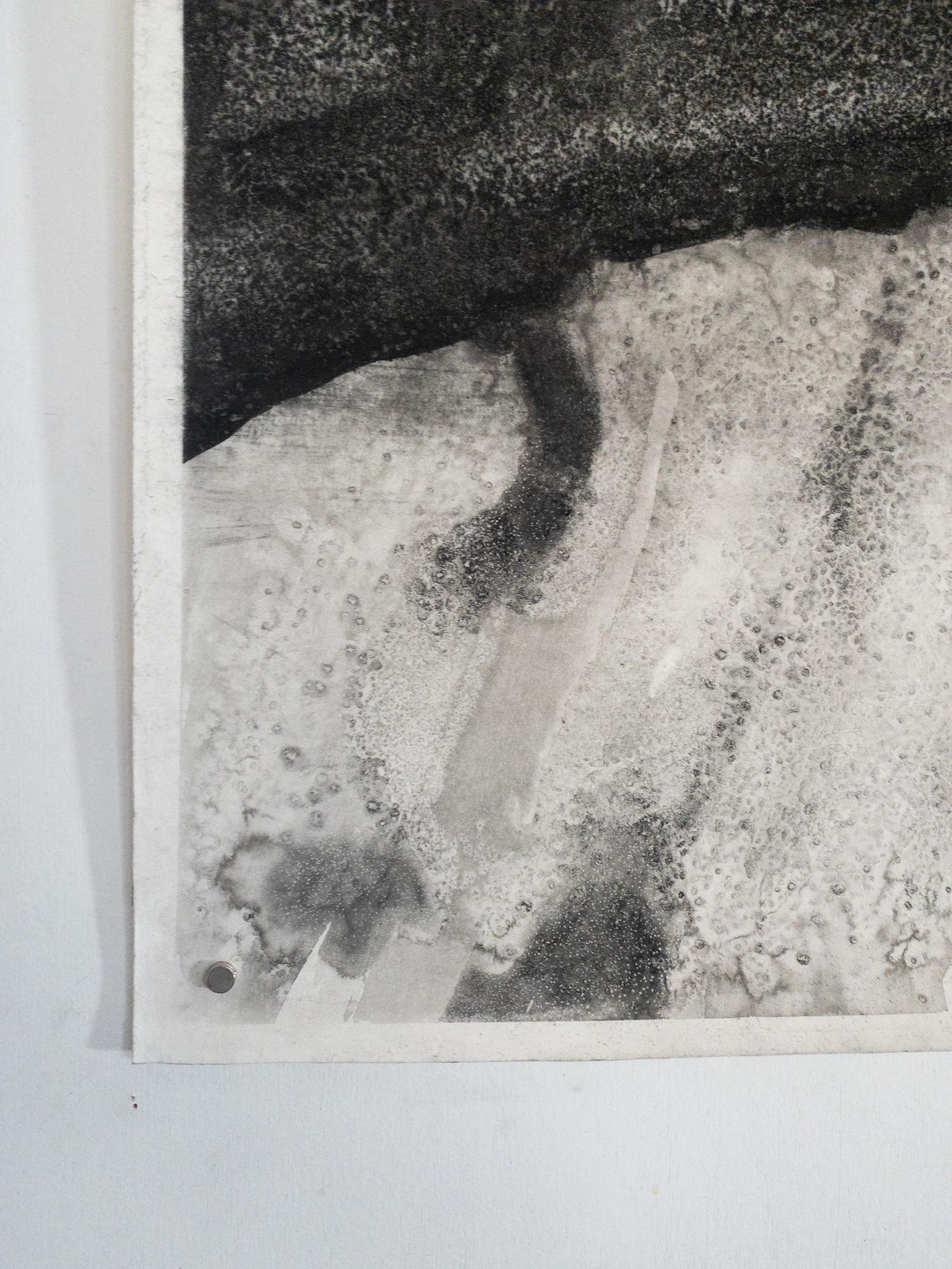 Promontories #12 by Yann Bagot - Contemporary ink drawing, landscape, powerful For Sale 16