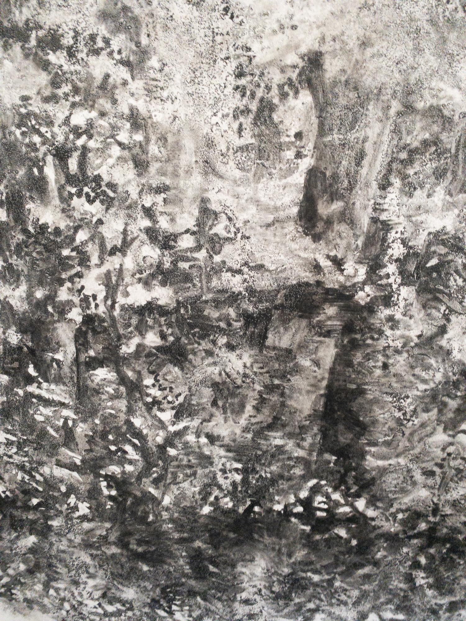 Air, light, matter (Abbaye de La Cambre n°36) de Yann Bagot - dessin à l'encre, forêt en vente 11