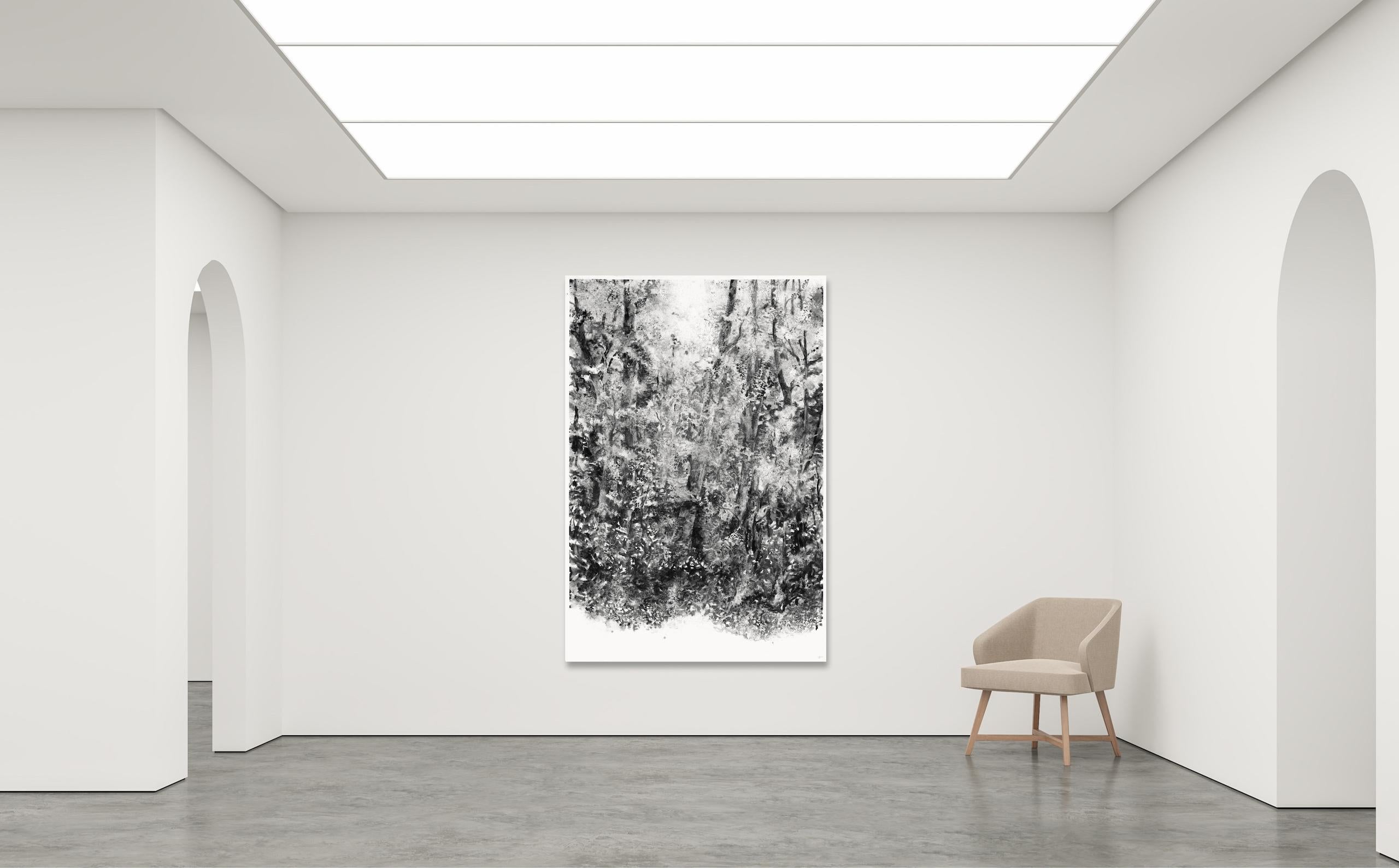 Air, light, matter (Abbaye de La Cambre n°36) de Yann Bagot - dessin à l'encre, forêt en vente 3
