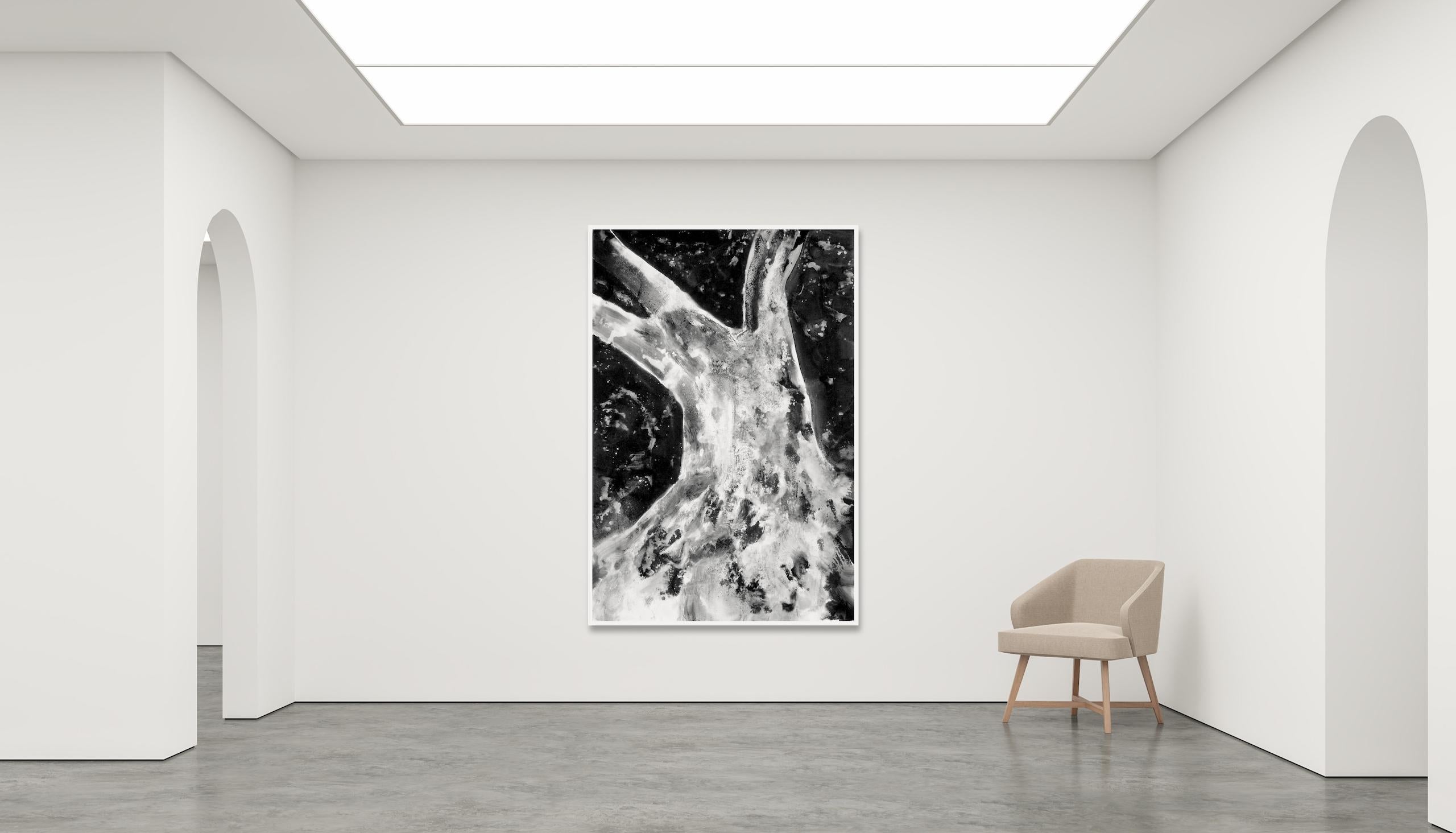 The breath of the ground #41 by Yann Bagot - Ink drawing, forest, trees, roots For Sale 1