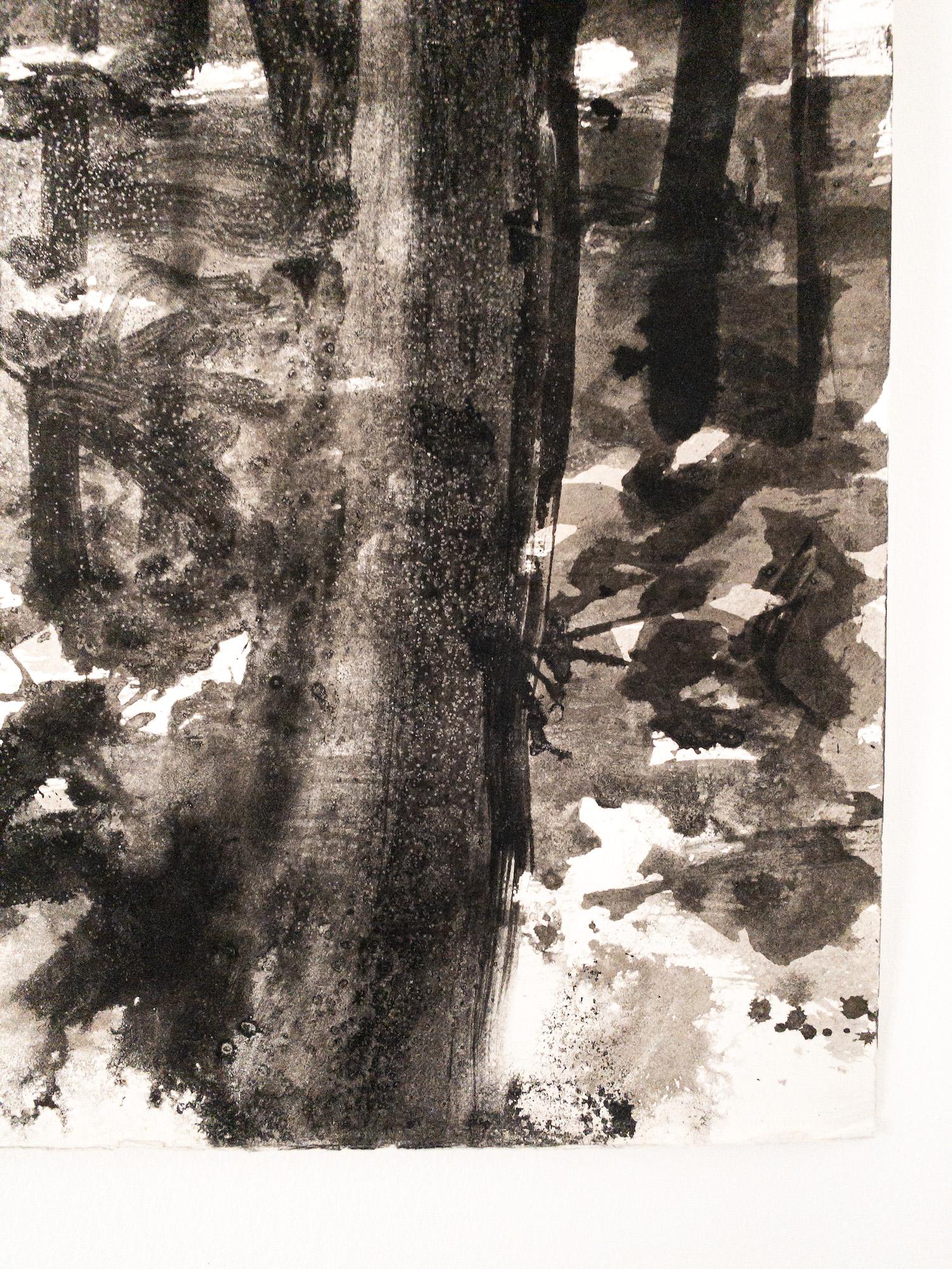 Fontainebleau #15 by Yann Bagot - Ink drawing, forest, black & white, nature For Sale 12
