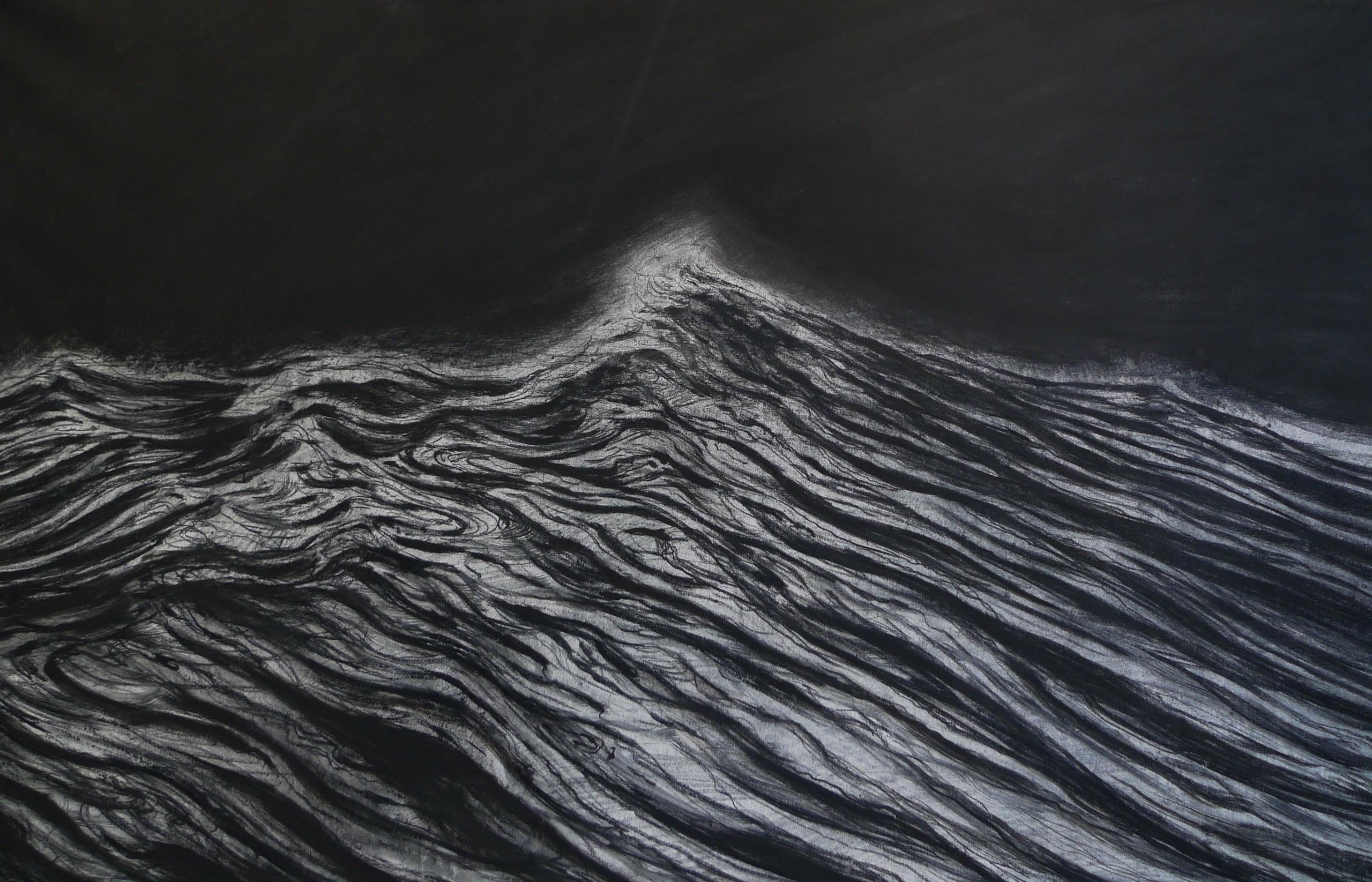 Il fiume primitivo di Franco Salas Borquez - Pittura contemporanea, paesaggio marino
