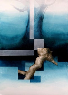 Entanglement III, tree of life by Joachim van der Vlugt - Semi-abstract painting