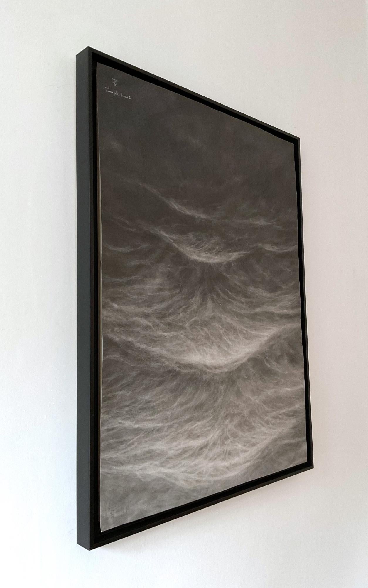 Sequenzen III von Franco Salas Borquez - Zeitgenössische Malerei, Wellen, Graphit im Angebot 3