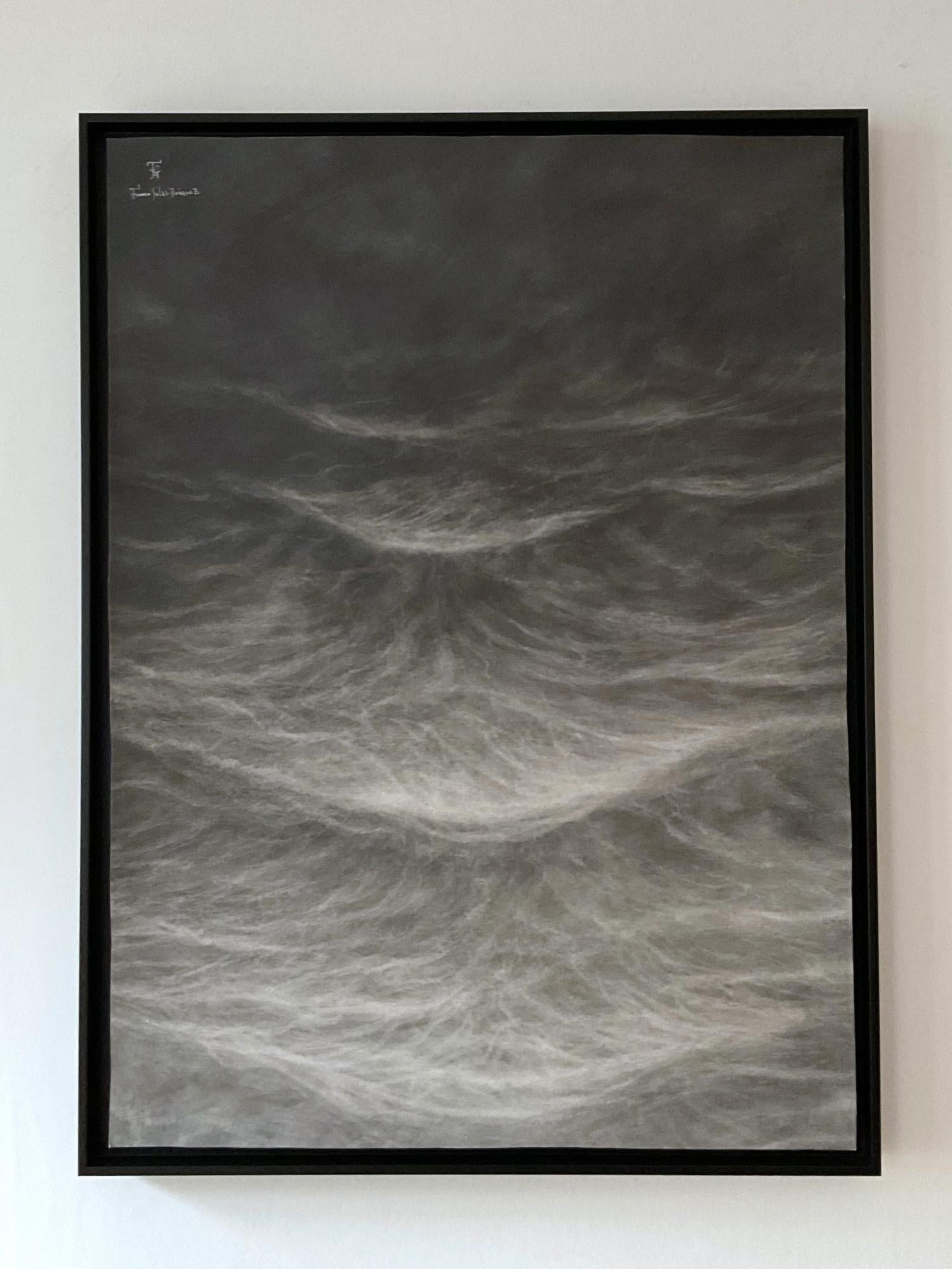 Sequenzen III von Franco Salas Borquez - Zeitgenössische Malerei, Wellen, Graphit im Angebot 1
