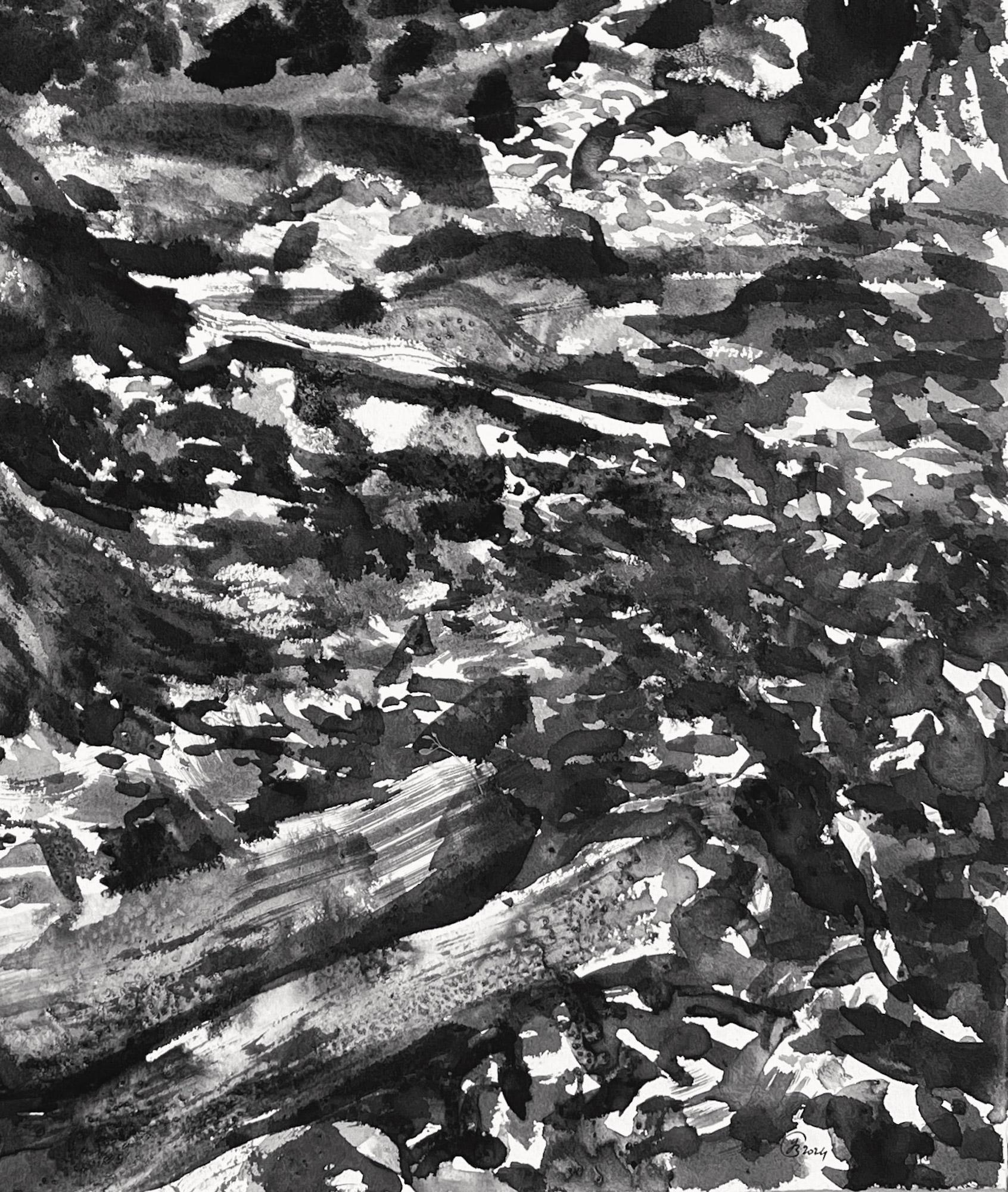 Forêt de Fontainebleau, été #24.01 par Yann Bagot - Dessin à l'encre contemporaine en vente 3