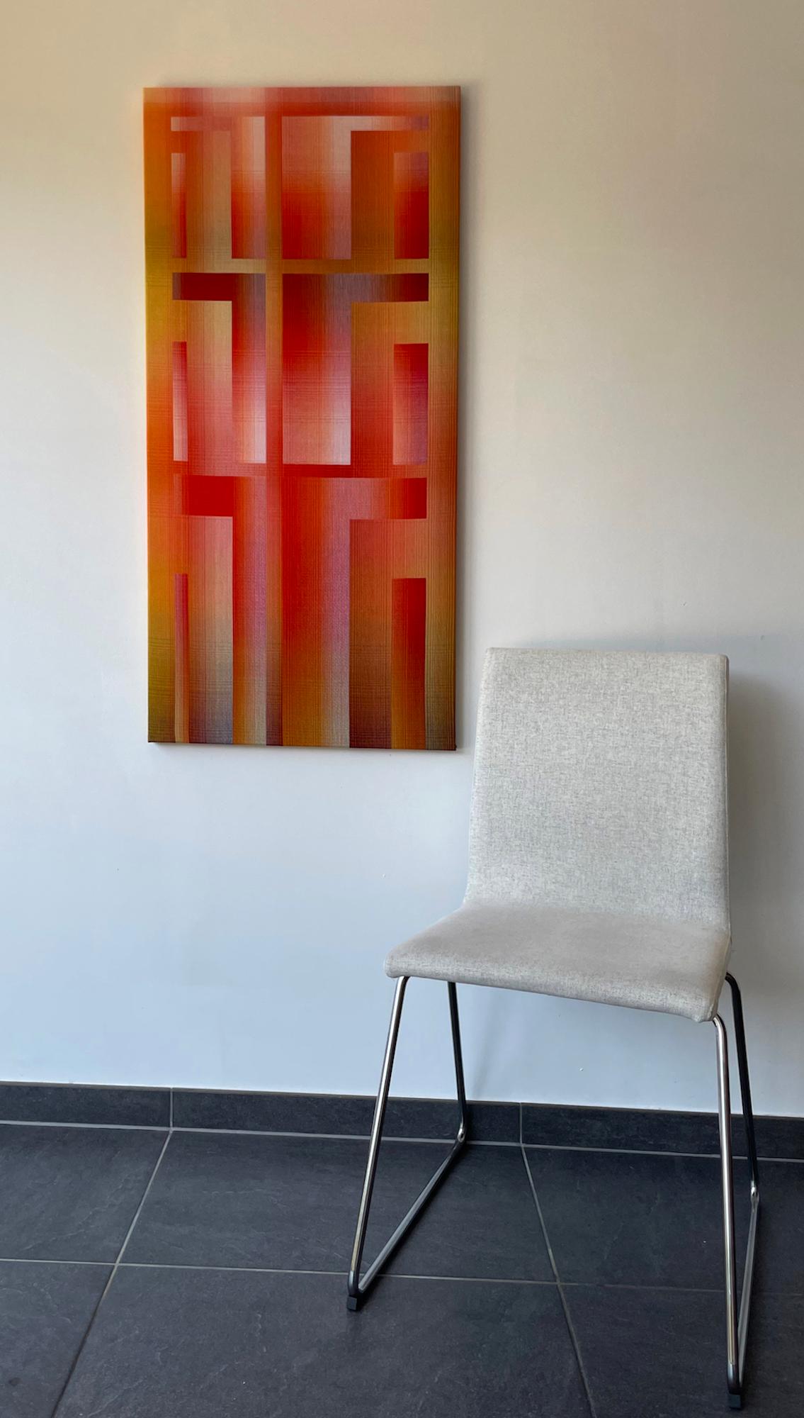 2024 I – 2 by Christiane Maurer - Textile art, vivid color, geometric, handwoven For Sale 1