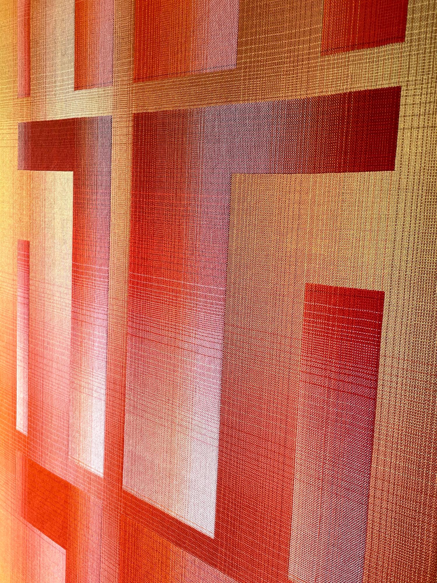 2024 I – 2 by Christiane Maurer - Textile art, vivid color, geometric, handwoven For Sale 6