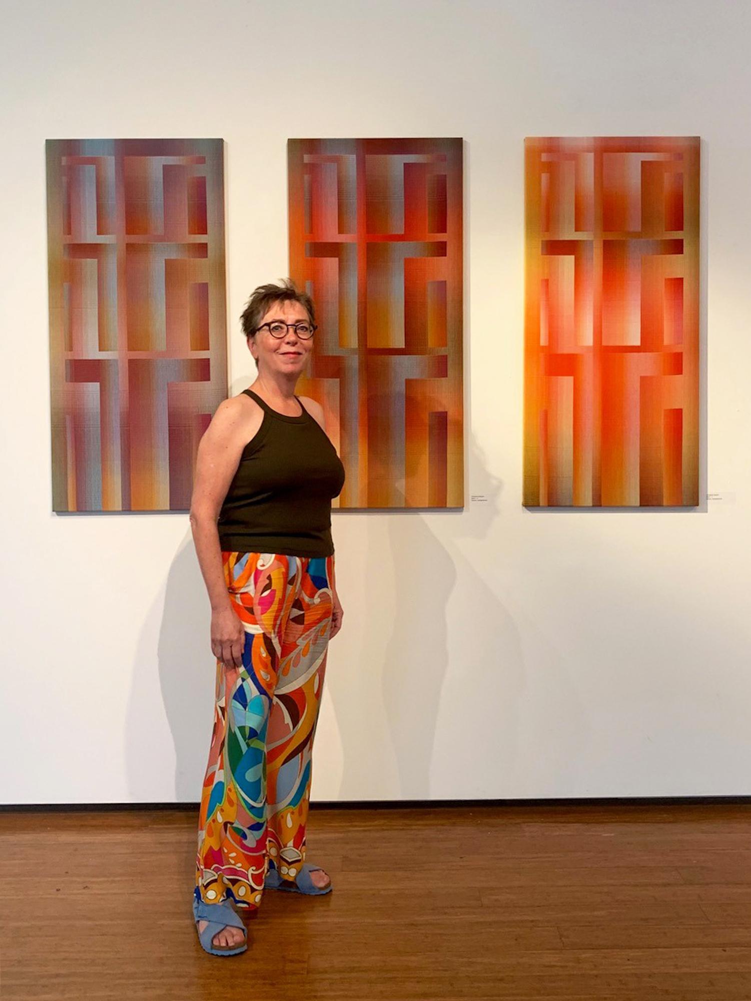 2024 I – 2 by Christiane Maurer - Textile art, vivid color, geometric, handwoven For Sale 12
