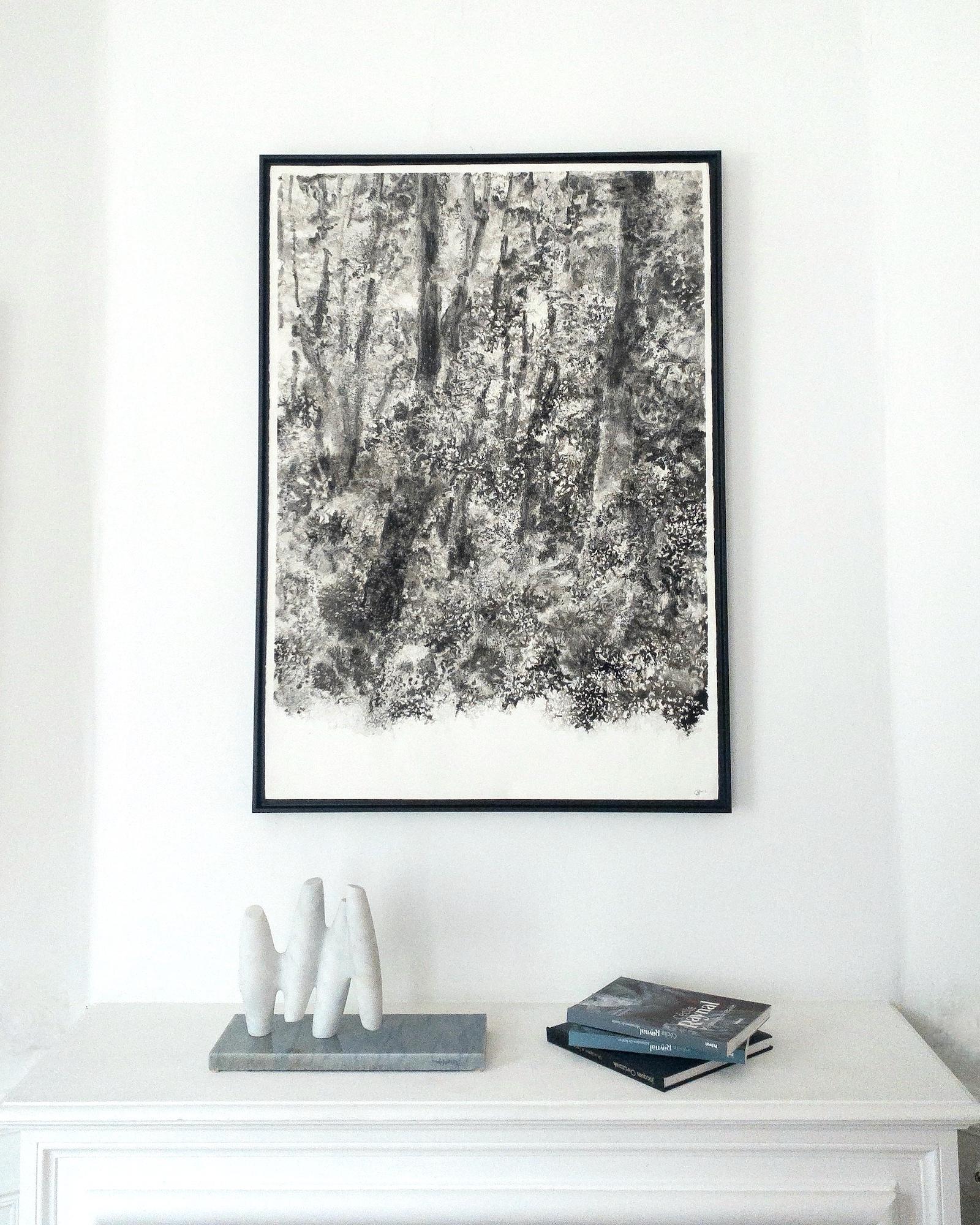 Air, light, matter (Abbaye de La Cambre n°34) de Yann Bagot - dessin à l'encre, forêt en vente 1