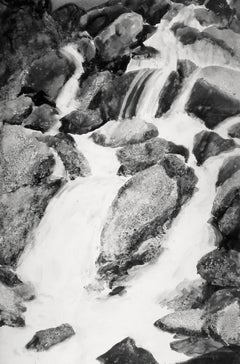 Lebendige Gewässer #02 von Yann Bagot - Tuschezeichnung, Natur, Fluss, Energie