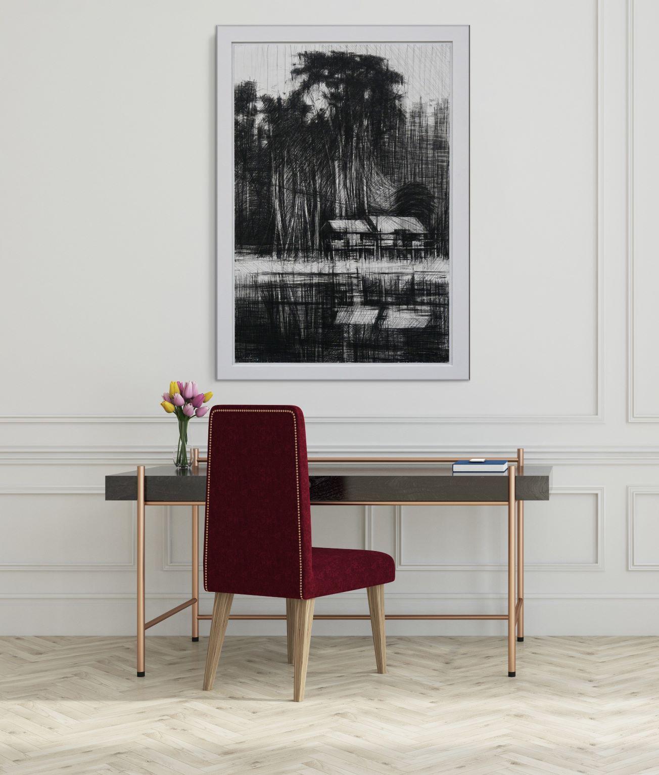 Selva Negra n°4 di Calo Carratalá - Paesaggio di foresta tropicale, opera su carta in vendita 2