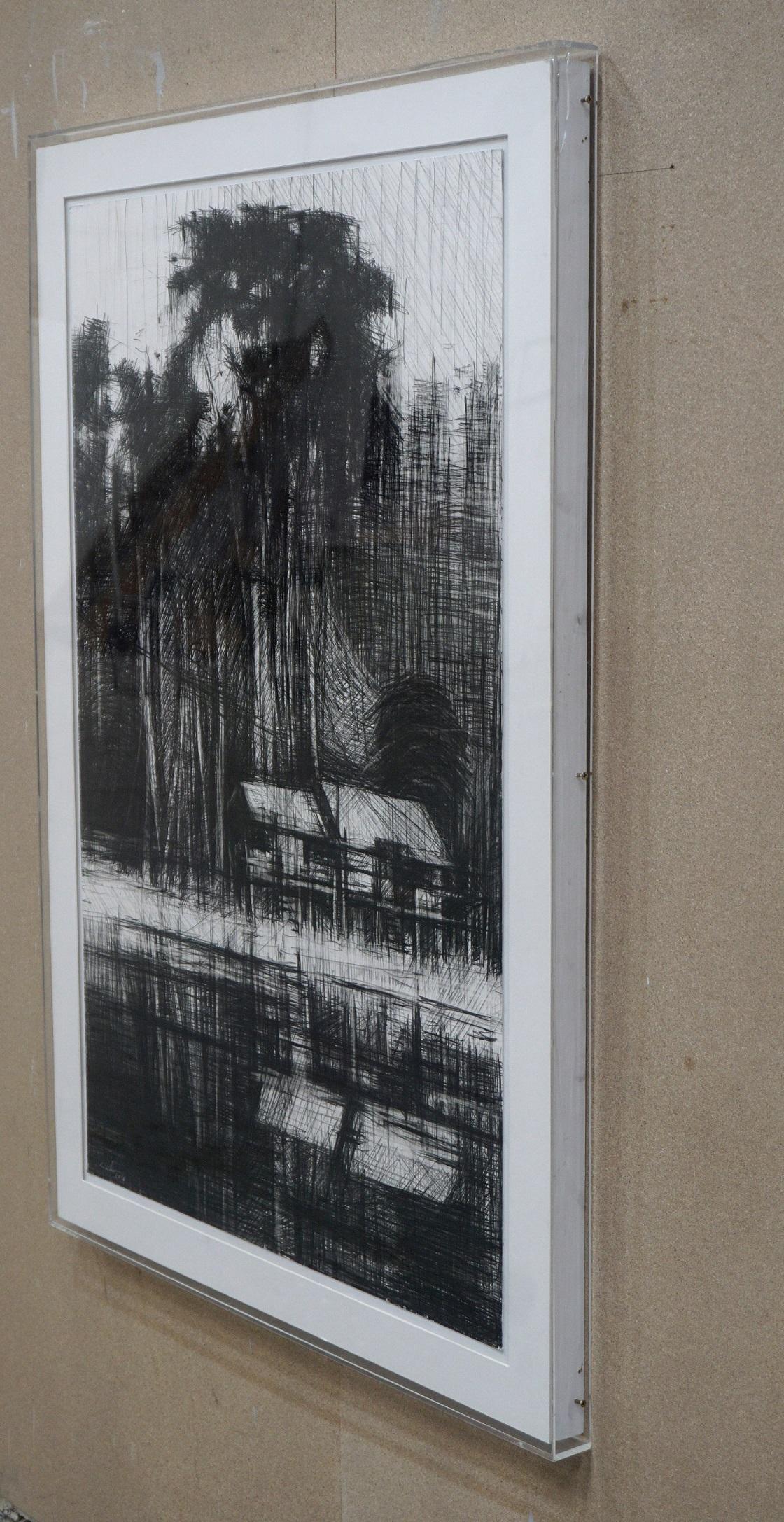 Selva Negra n°4 di Calo Carratalá - Paesaggio di foresta tropicale, opera su carta in vendita 3