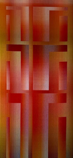 2024 I - 2 de Christiane Maurer - Arte textil, colores vivos, geométrico, tejido a mano