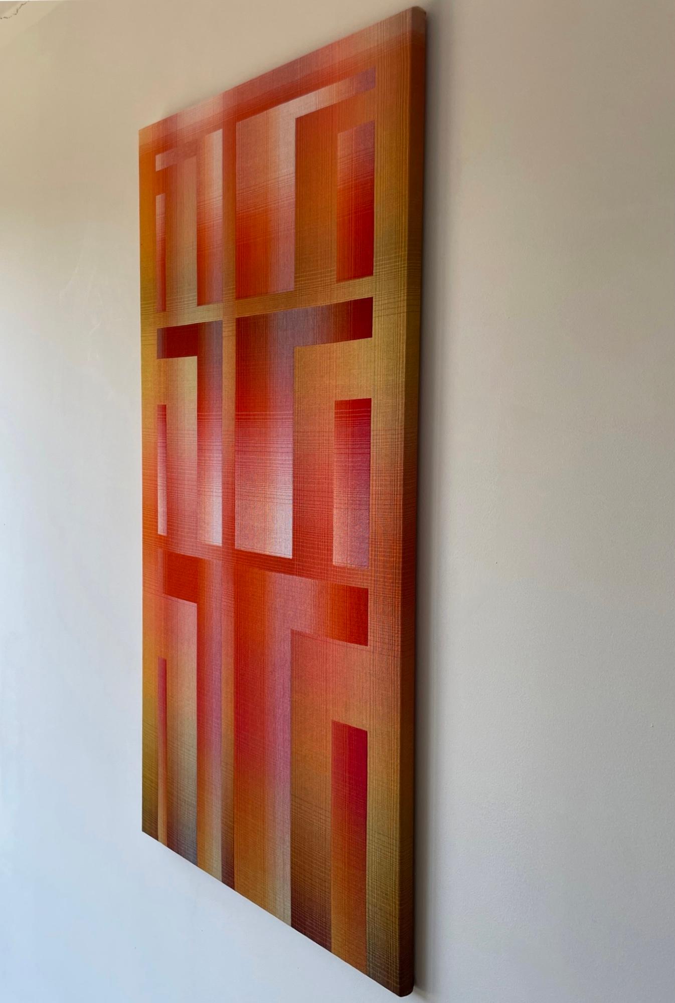 2024 I - 2 par Christiane Maurer - Art textile, couleurs vives, géométrique, tissé à la main en vente 4