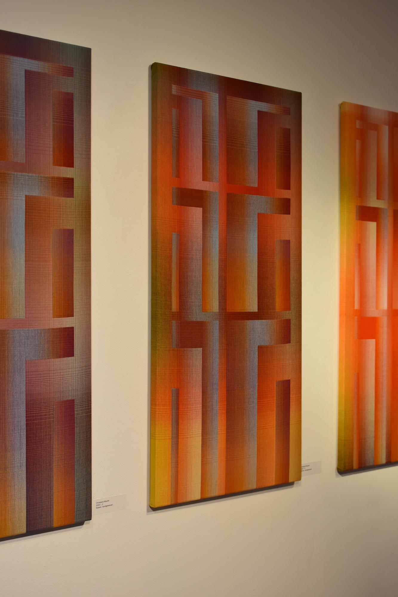 2024 I - 2 par Christiane Maurer - Art textile, couleurs vives, géométrique, tissé à la main en vente 13