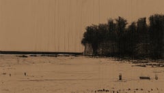 Beaches in Cap Skiring No.1 by Calo Carratalá - Pencil, Senegal, trees, river