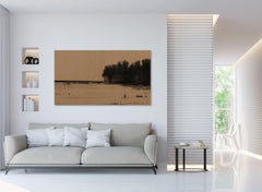 Beaches in Cap Skiring No.1 by Calo Carratalá - Pencil, Senegal, trees, river