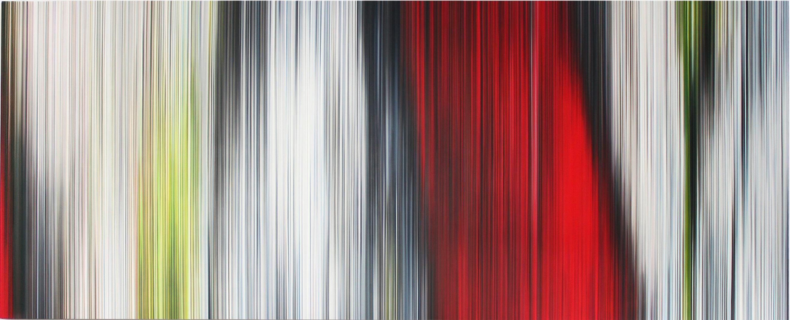 Öl auf Alu-Dibond, 80 x 200 cm.
Die deutsche Künstlerin Doris Marten erforscht die visuellen Effekte, die durch die Harmonie zwischen Licht und Farbe entstehen. Linien und das Licht sind die Hauptbestandteile ihrer Bilder. In der Light'n'Lines-Serie