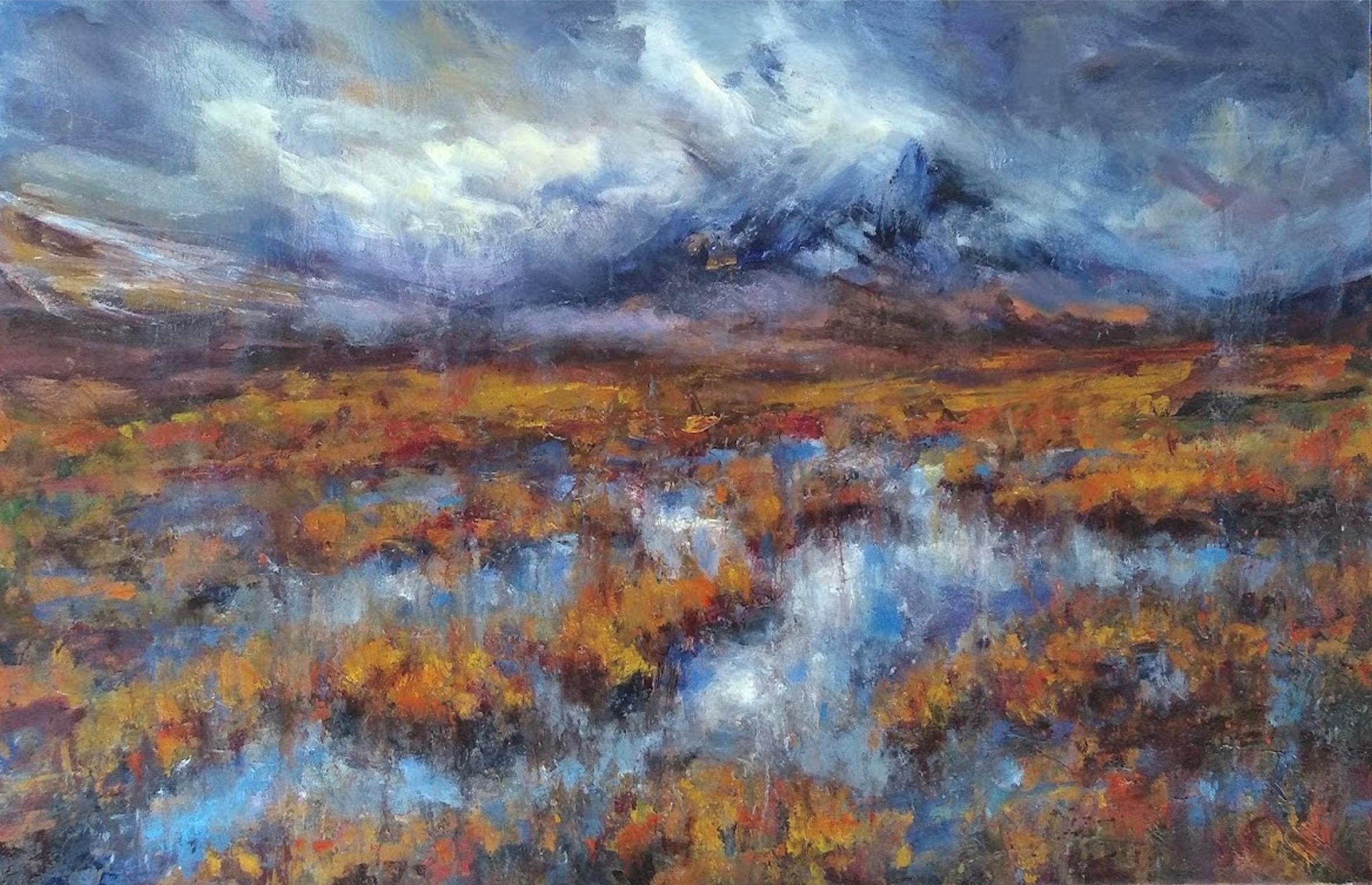 Jonathan Shearer Figurative Painting - After the rain, Buachaille Etive Mor - Scottish Landscape Painting