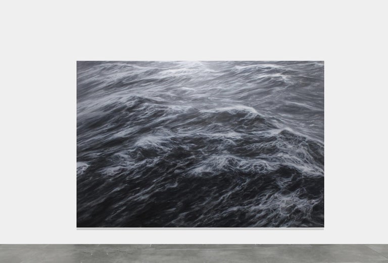 The Untamable  by F. S. Borquez - Seascape painting, Ocean waves, Large canvas - Painting by Franco Salas Borquez