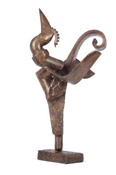 Tuyau coq - Animal bronze sculpture (rooster)