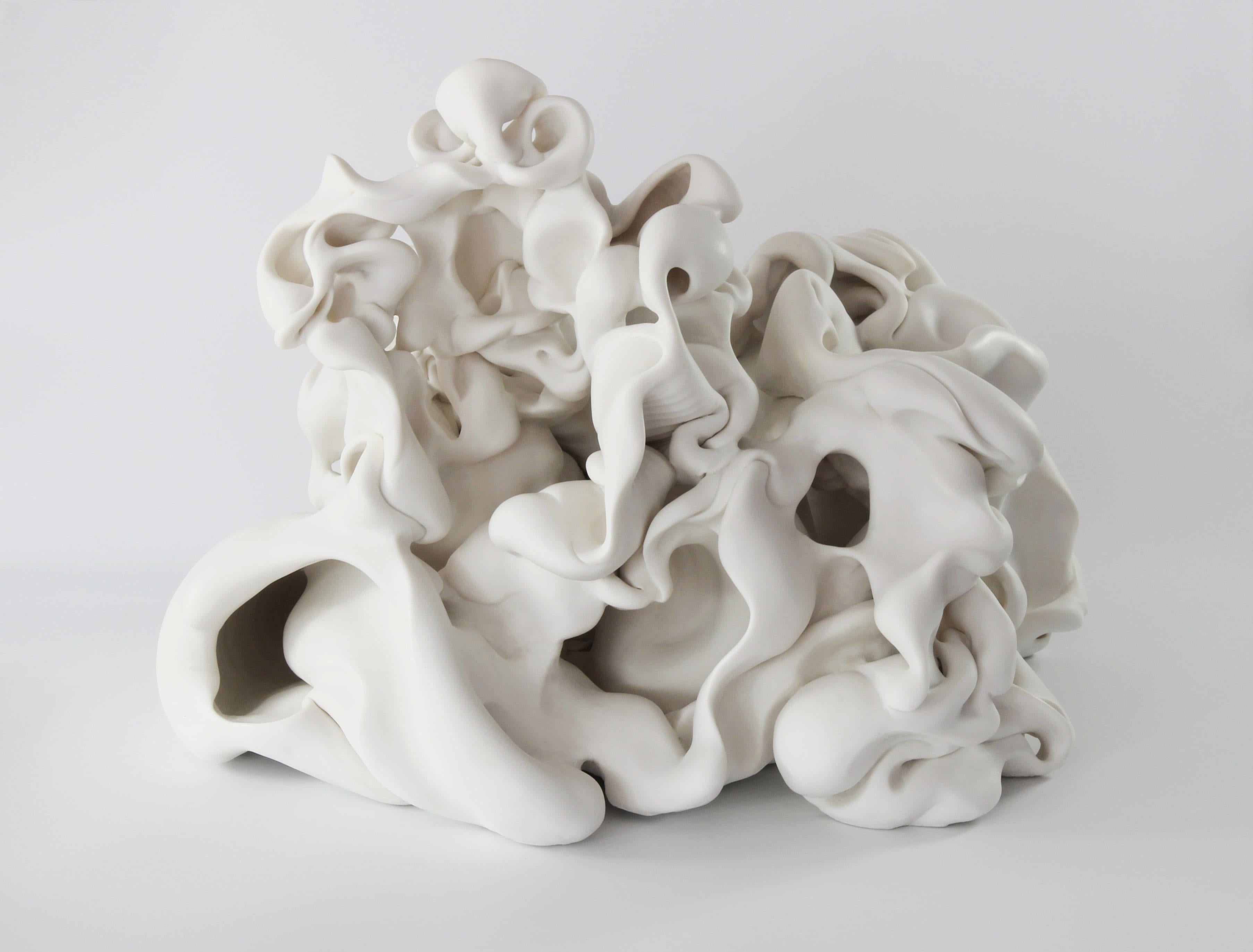 Sharon Brill Abstract Sculpture - Untitled 5, Abstract porcelain sculpture