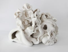 Sharon Brill - Be-formed 4 by Sharon Brill - wall sculpture, porcelain,  white For Sale at 1stDibs