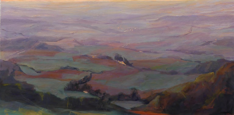 Valérie de Sarrieu Figurative Painting - Purple Landscapes - large-scale contemporary landscape painting