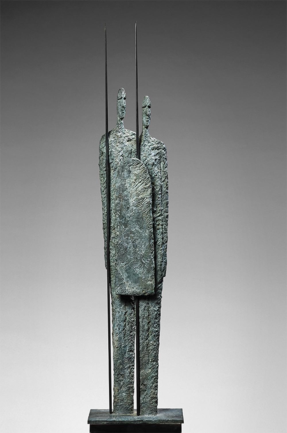 Great Warriors by Martine Demal - Contemporary bronze sculpture, human figure